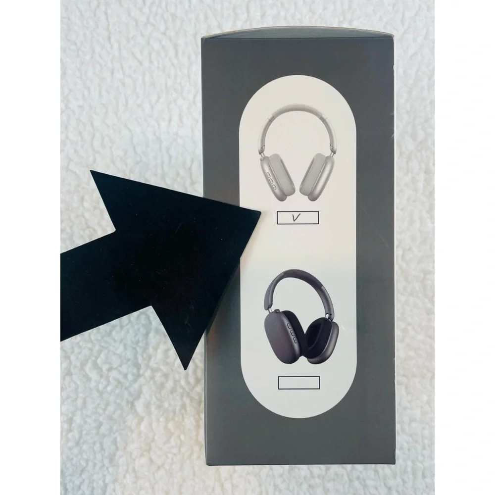 (NIB) Silver Wireless Over-The-Ear Headphones - Picture 3 of 9